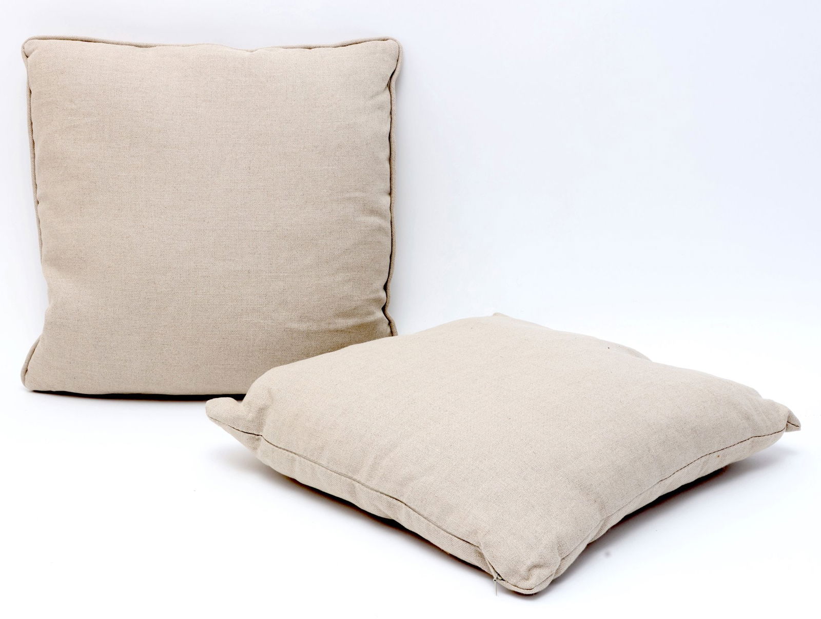 Ultra Soft Belgian Linen Beige  Throw Pillows (1 of 3)
