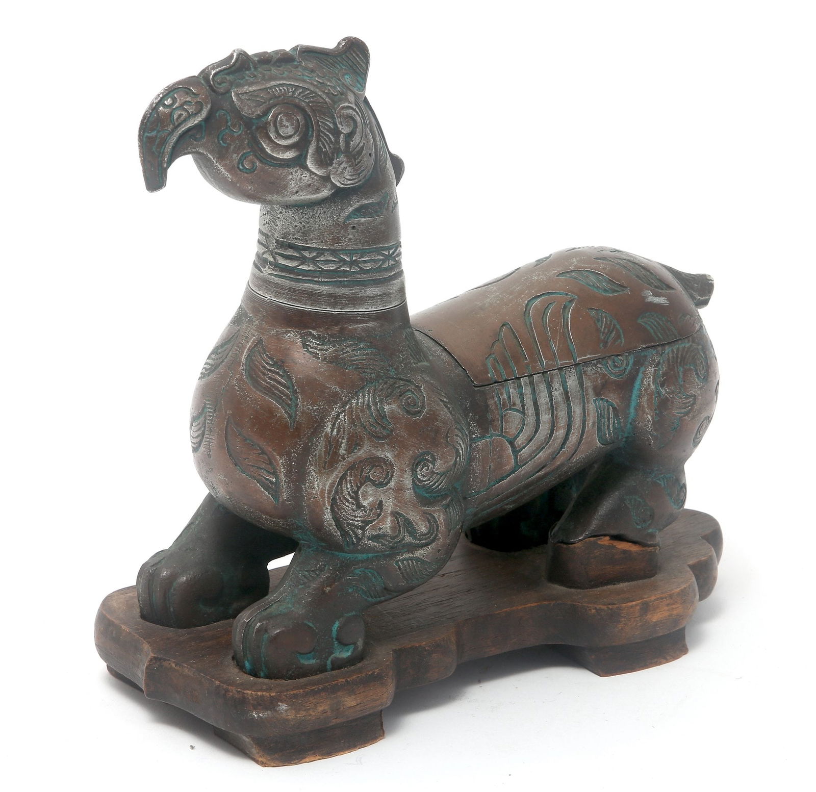 Antique Asian Copper Griffin Censor Sculpture (1 of 8)