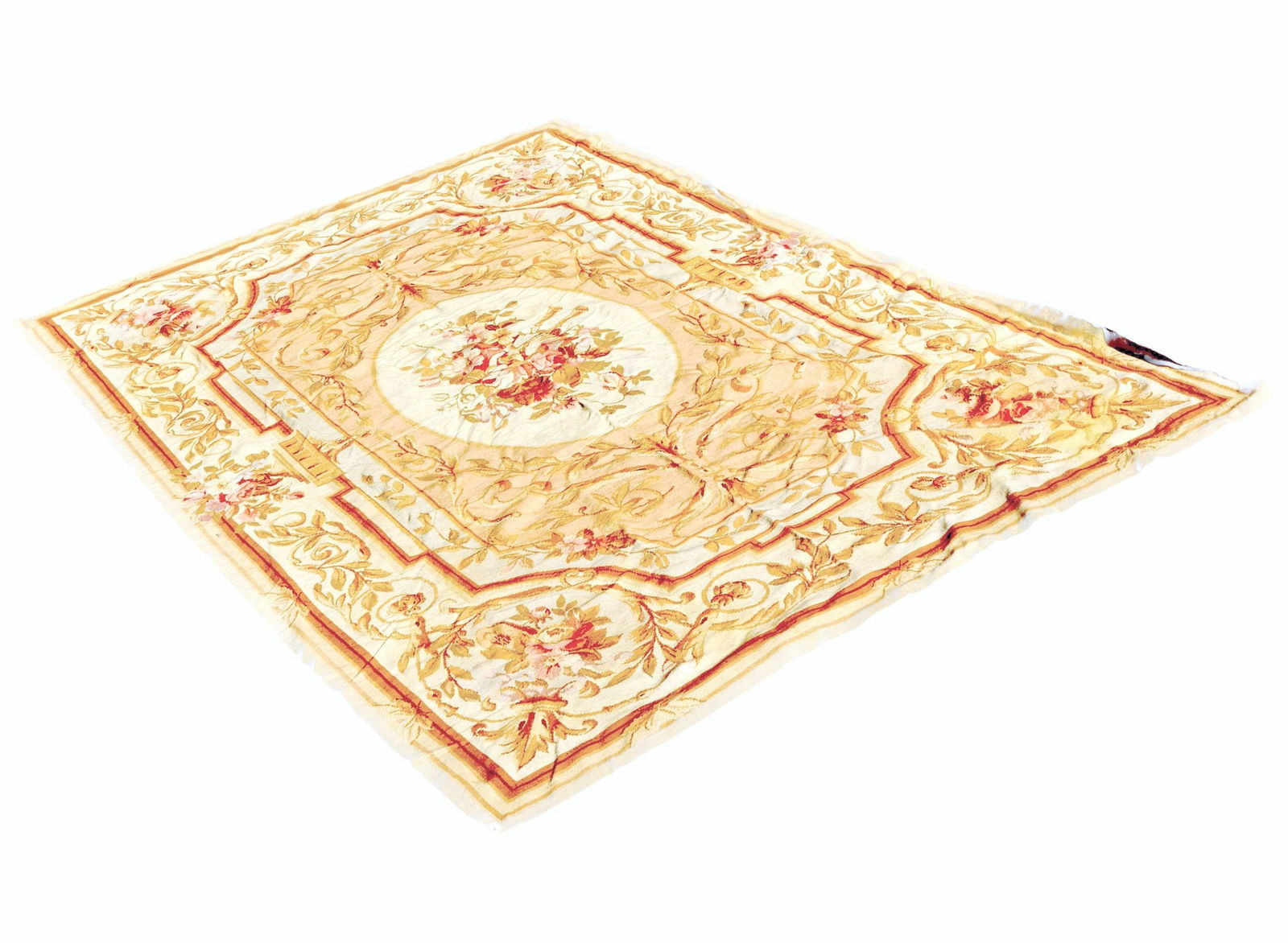 Ivory Needlepoint French Aubusson Rug 6 X 11 (1 of 4)