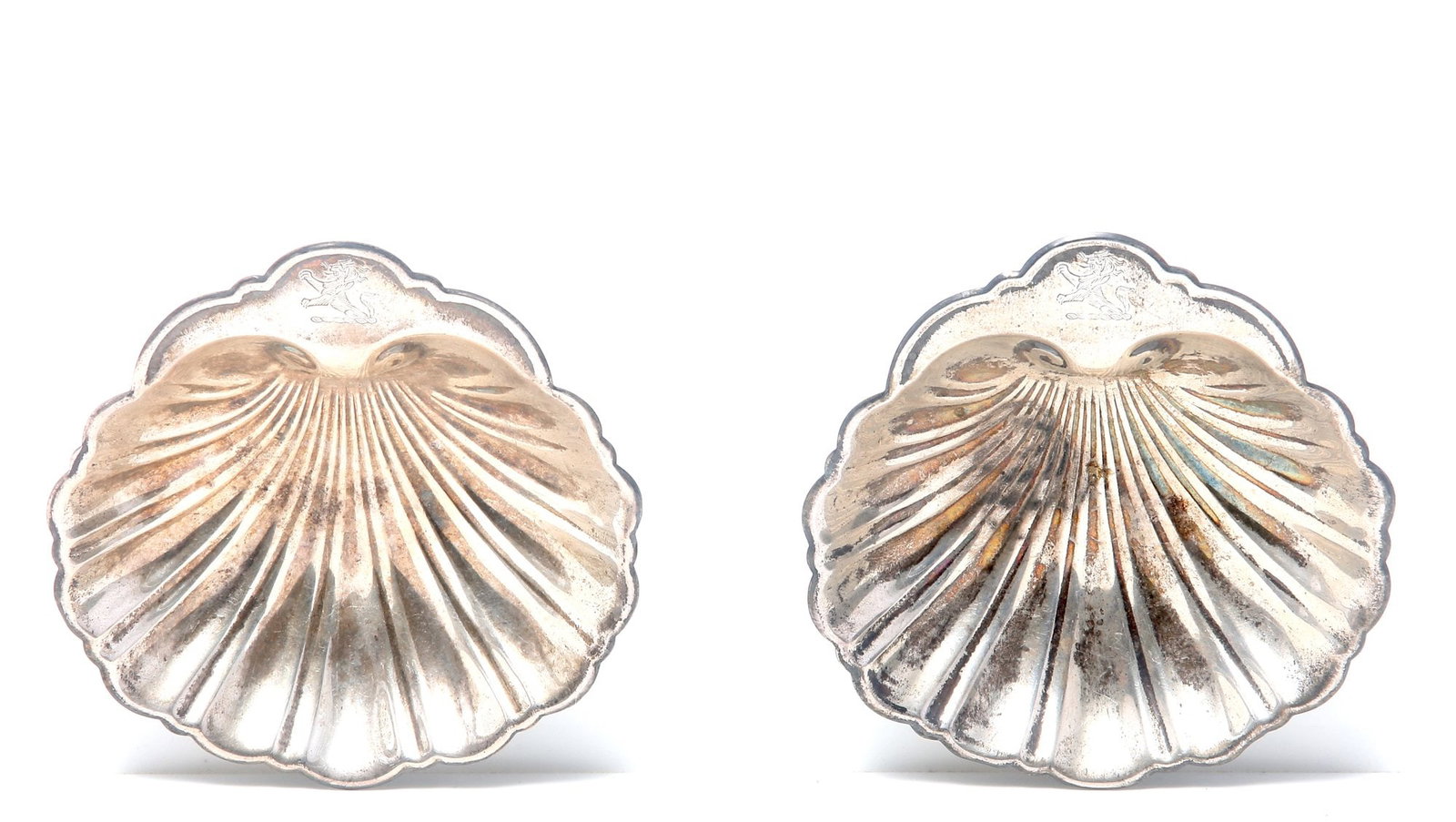 Sterling Silver Scallop Sea Shell Candy Bowl Dish- A Pair 167g (1 of 7)