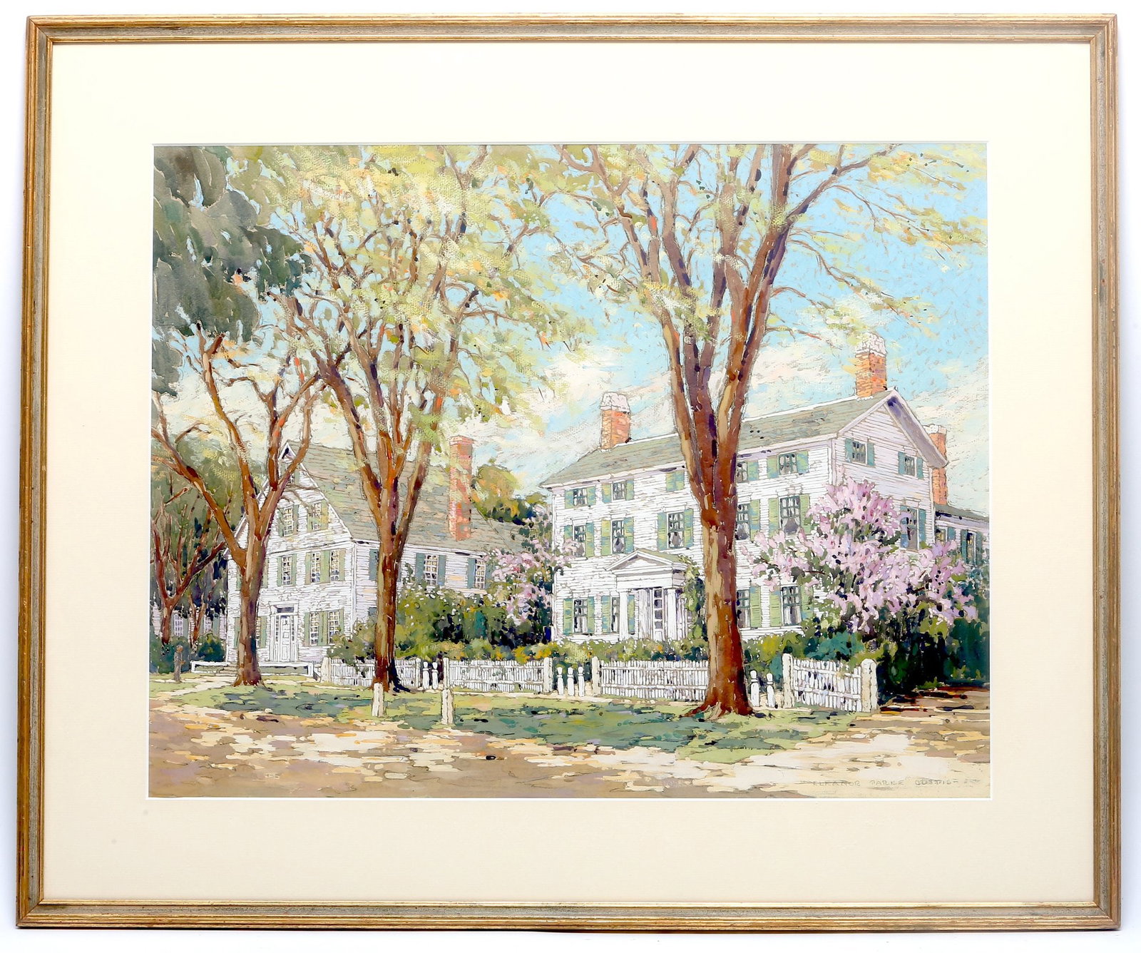 Eleanor Parke Custis (1897 - 1983) Summer Landscape With House Watercolor (1 of 7)
