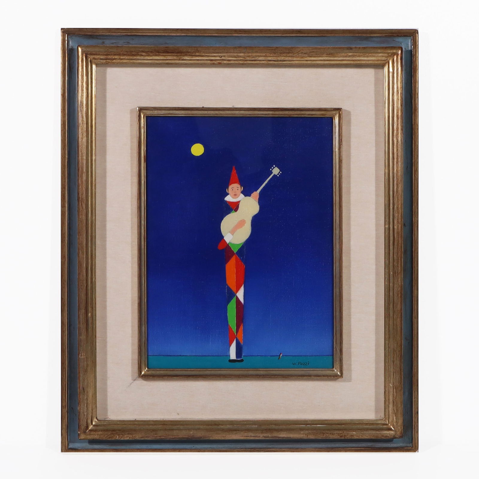 POZZI WALTER WALTER POZZI-Serenata: Oil on canvasSignature lower right Signature and title on the backWork declared authentic on photograph by Gemma Pozzi on 04/29/1992 MilanPrivate collection, Milan1986cm 40 x 30