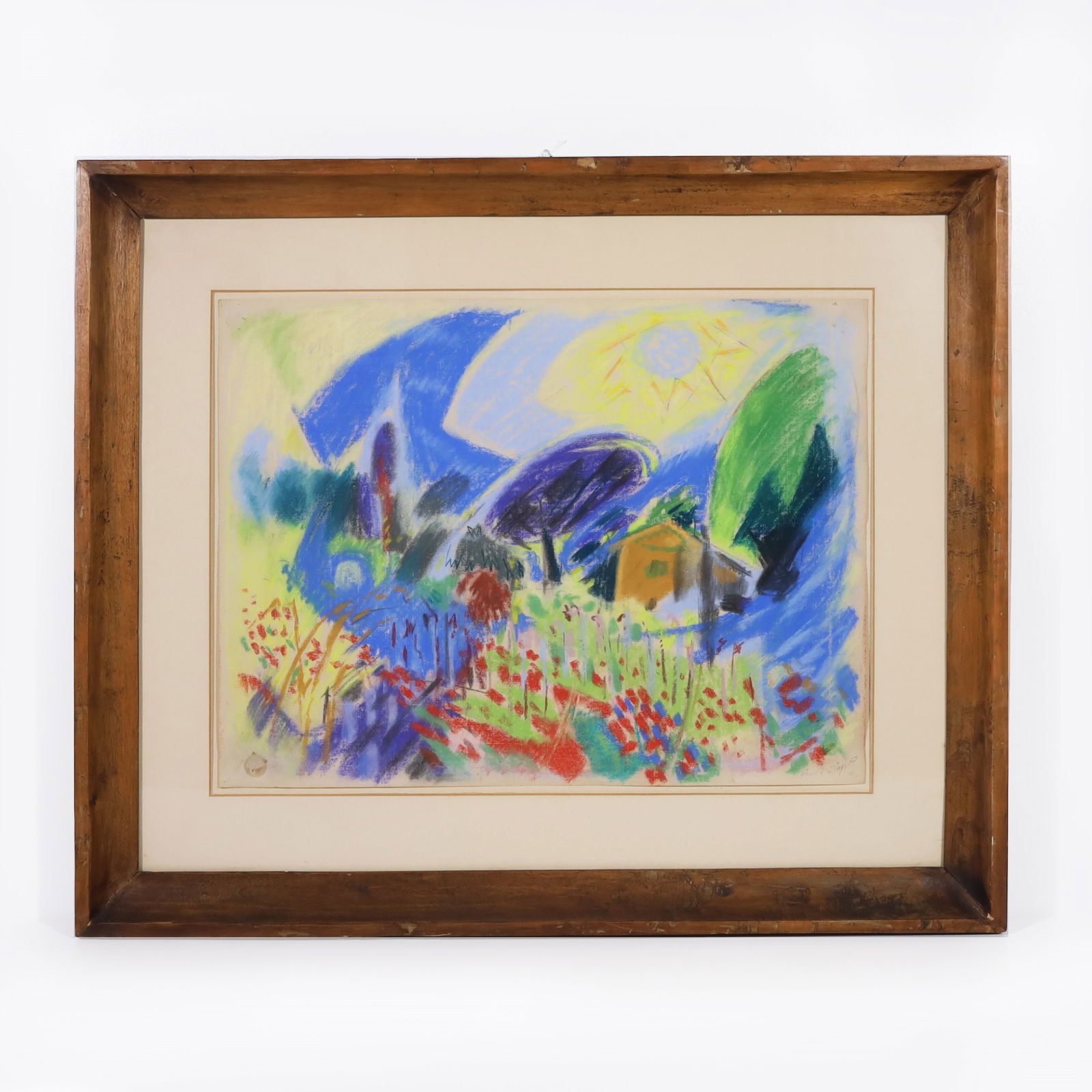 MASSON ANDRE' ANDRE' MASSON-'PAYSAGE PRES D'AIX EN PROVANCE': Pastels on paperC.A.M. nr. 702 Comité André MASSON, Paris le 25 Mars 1996. Diego MASSONPrivate collection, Rome1952cm 48 X 63