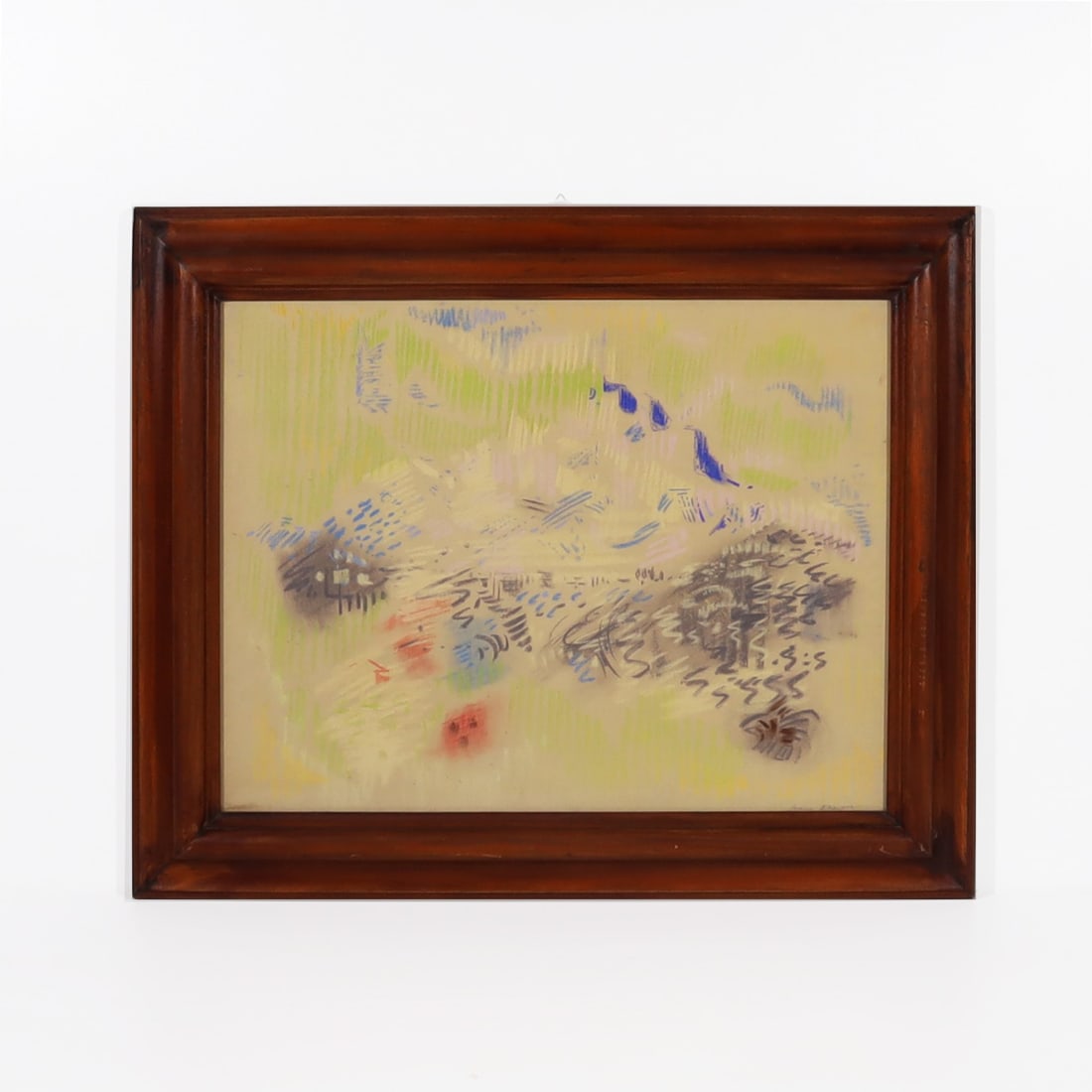 MASSON ANDRE' ANDRE' MASSON-'LA MONTAGNEDE STE-VICTOIRE': Pastels on canvas paperSigned lower rightC.A.M. nr 700 Comité André MASSON, Paris le 25 Mars 1996 - Diego MASSONPrivate collection, Milan1949cm 48 x 62,5