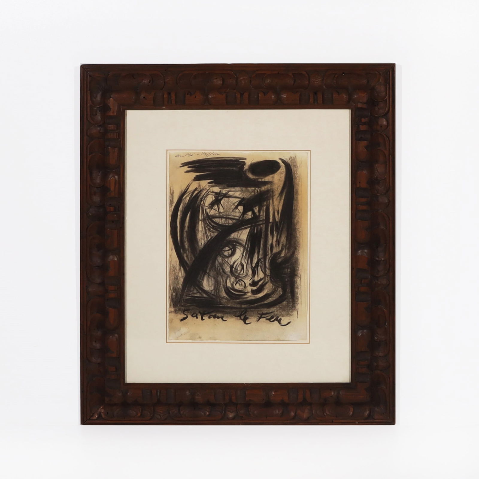 MASSON ANDRE' ANDRE' MASSON-'SATAN LE FEU': Charcoal on paperTitle at the lower Signature at the top leftC.A.M. nr 633 Comité André MASSON, Paris le 5 Mars 1995 - Diego MASSONPrivate collection, Rome1946cm 31,4 x 22,5