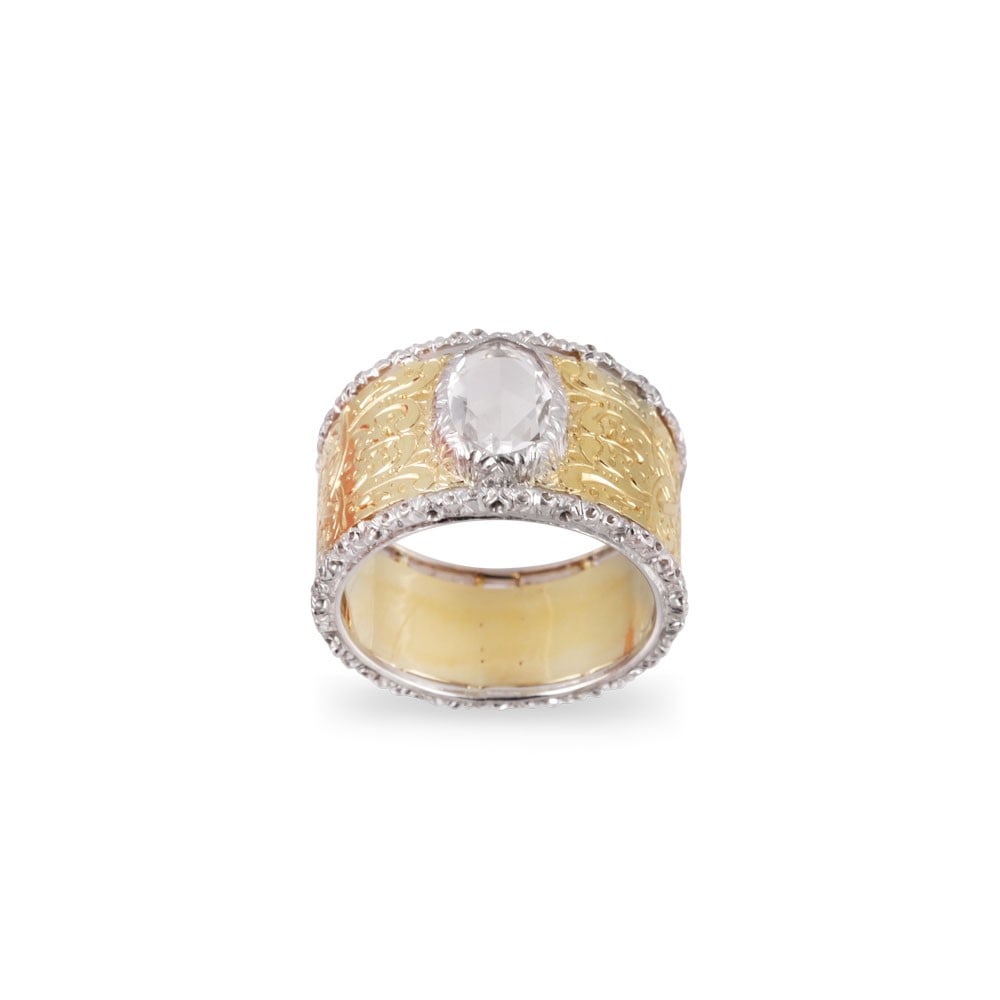 18KT GOLD RING SET WITH ROSE-CUT DIAMOND, BY GIANMARIA BUCCELLATI (1 of 1)