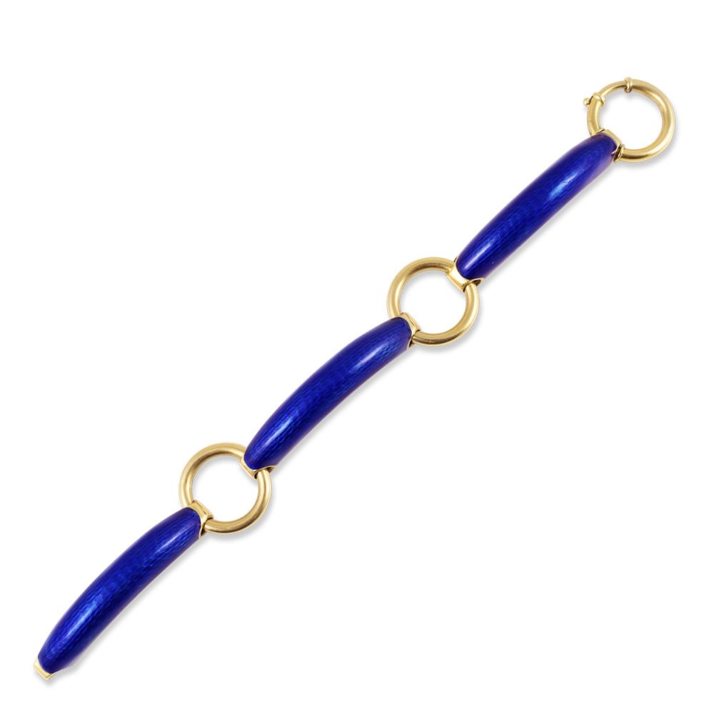 18KT GOLD BRACELET WITH ENAMEL (1 of 1)