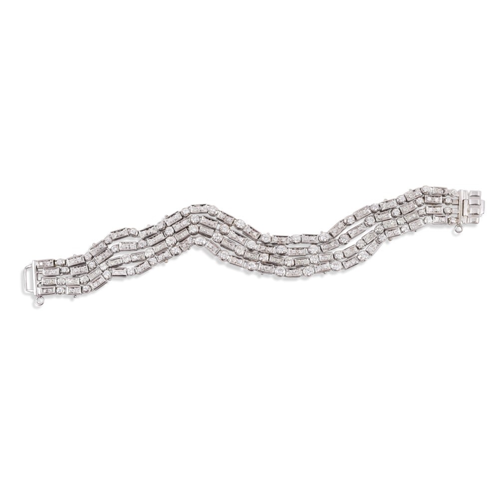 18KT GOLD BRACELET SET WITH DIAMONDS (1 of 1)