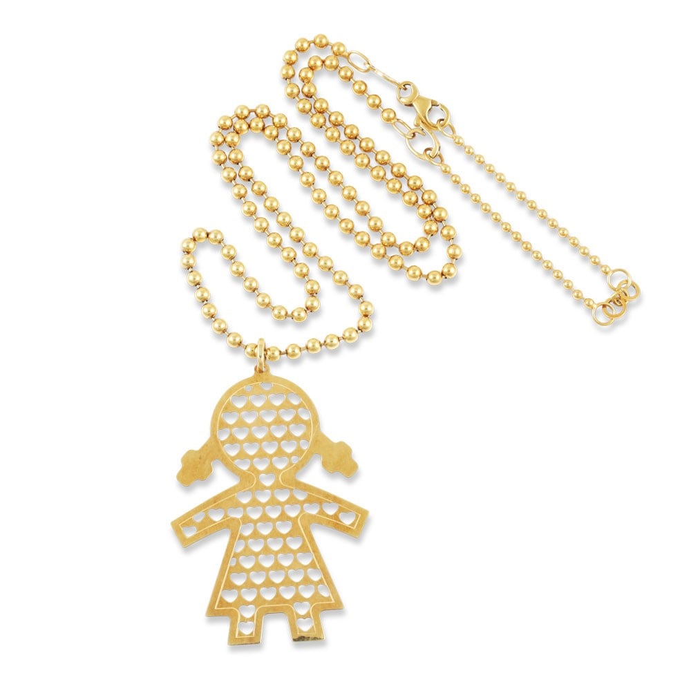 18KT GOLD PENDANT AND CHAIN (1 of 1)