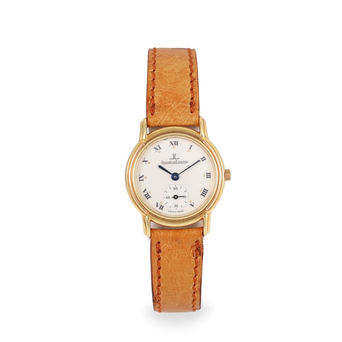 Jaeger-LeCoultre: Jaeger-LeCoultre Ref: 168.7.21, 'Odysseus' Fine and elegant, 18K yellow gold quartz wristwatch with gold original buckle Made circa 1990 DIAM: 25 mm