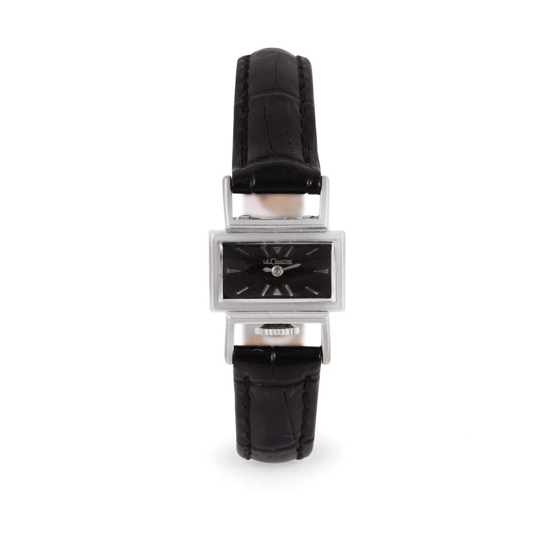 Le Coultre: Le Coultre Fine, 14K white gold wristwatch Made circa 1960 DIM: 19 x 26 mm