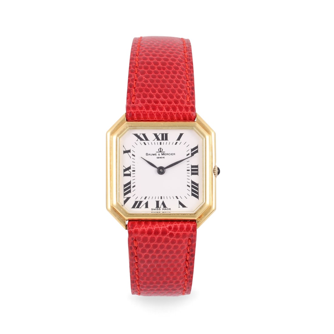 Baume Et Mercier: Baume Et Mercier Ref: 38260, 'Ceinture' Fine and elegant, 18K yellow gold wristwatch Made circa 1970 DIM: 26 x 28 mm Note: overhaul recommended