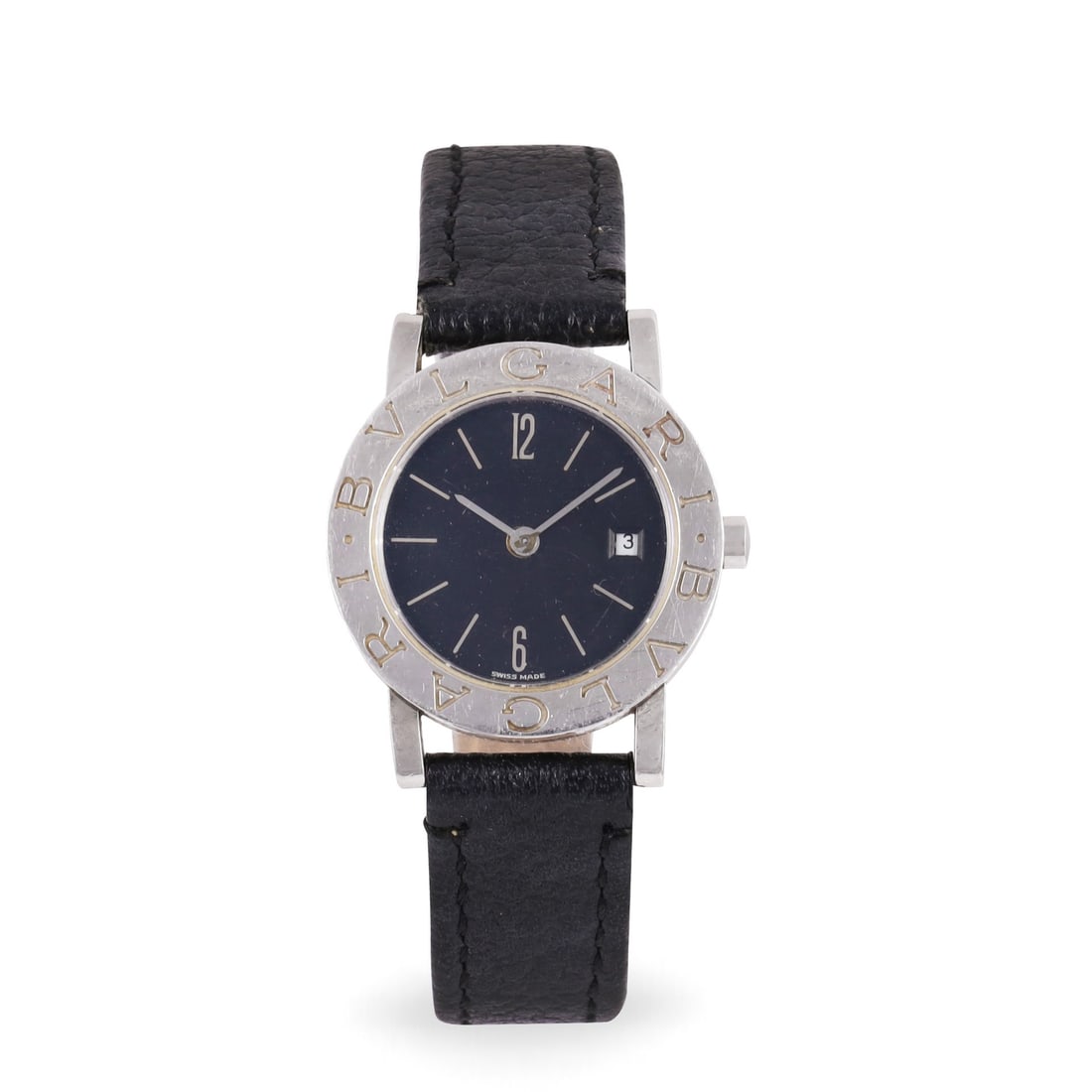 Bulgari: Bulgari Ref: BB26SL Fine, stainless steel quartz wristwatch with date and original buckle Made circa 1990 DIAM: 26 mm