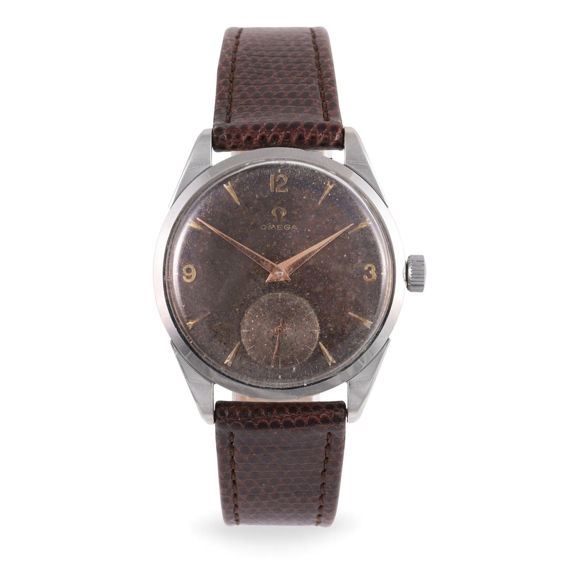 OMEGA: OMEGA Ref: 2900-4 Fine, stainless steel wristwatch Case and movement signed Made circa 1950 DIAM: 34 mm