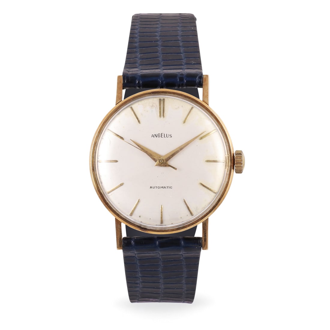 ANGELUS: ANGELUS Fine, self-winding, 18K yellow gold wristwatch with gold buckle Made circa 1960 DIAM: 33 mm