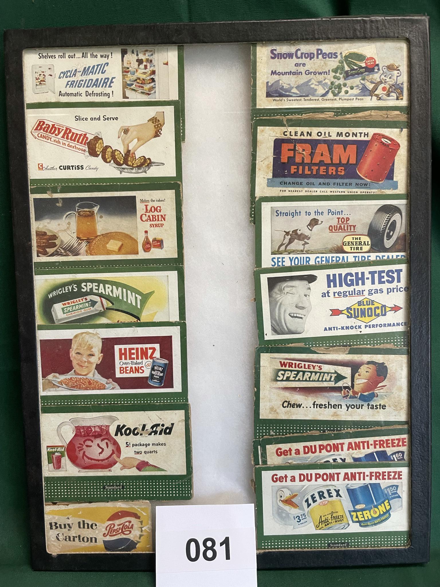 (17) 1950's Lionel and American Flyer Billboards: Case not included. Shipping is available.