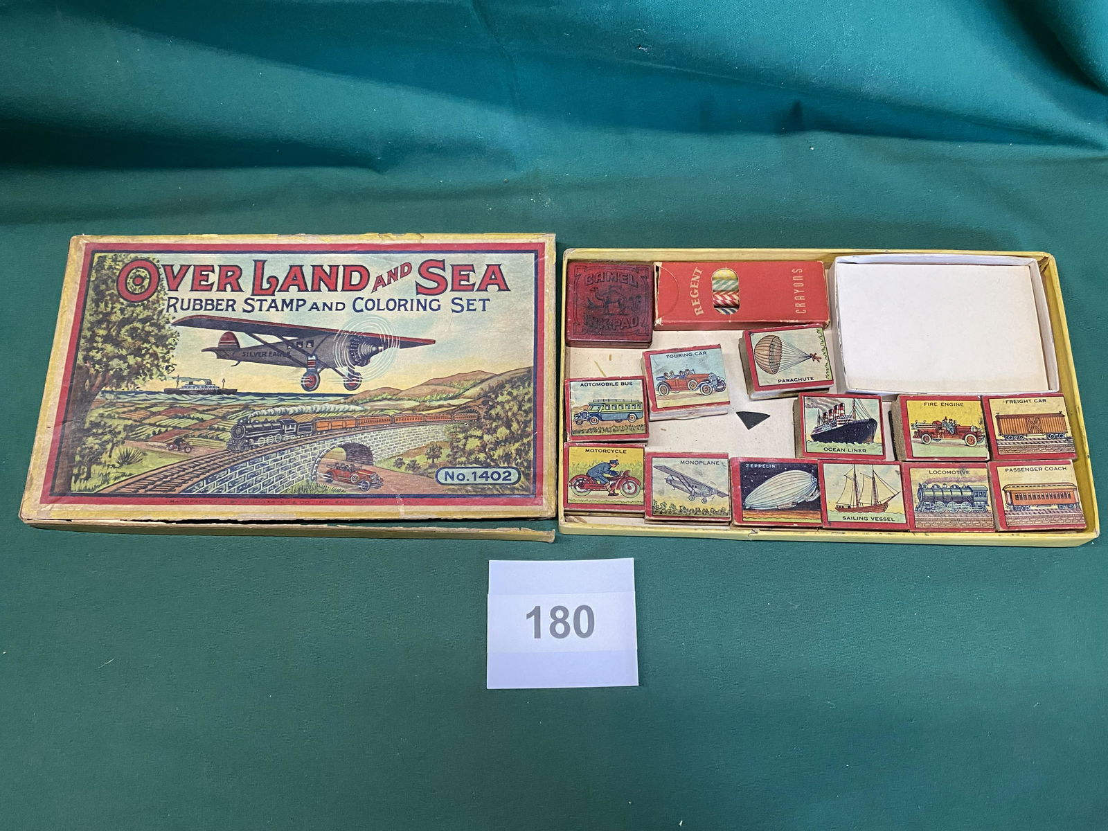 1920's Rubber Stamp and Coloring Set (1 of 10)