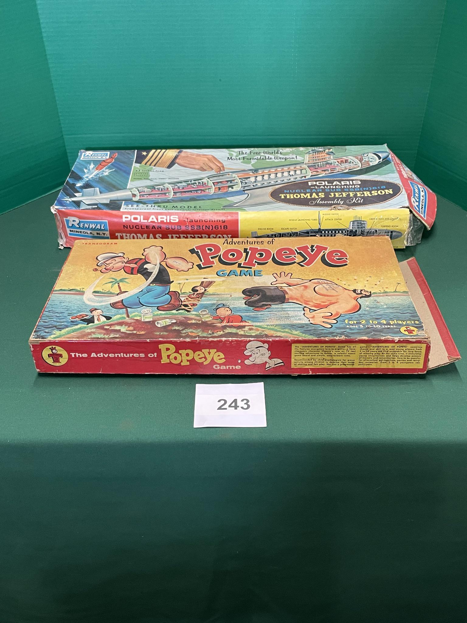 Popeye board Game & Renewal Polaris sub (1 of 13)