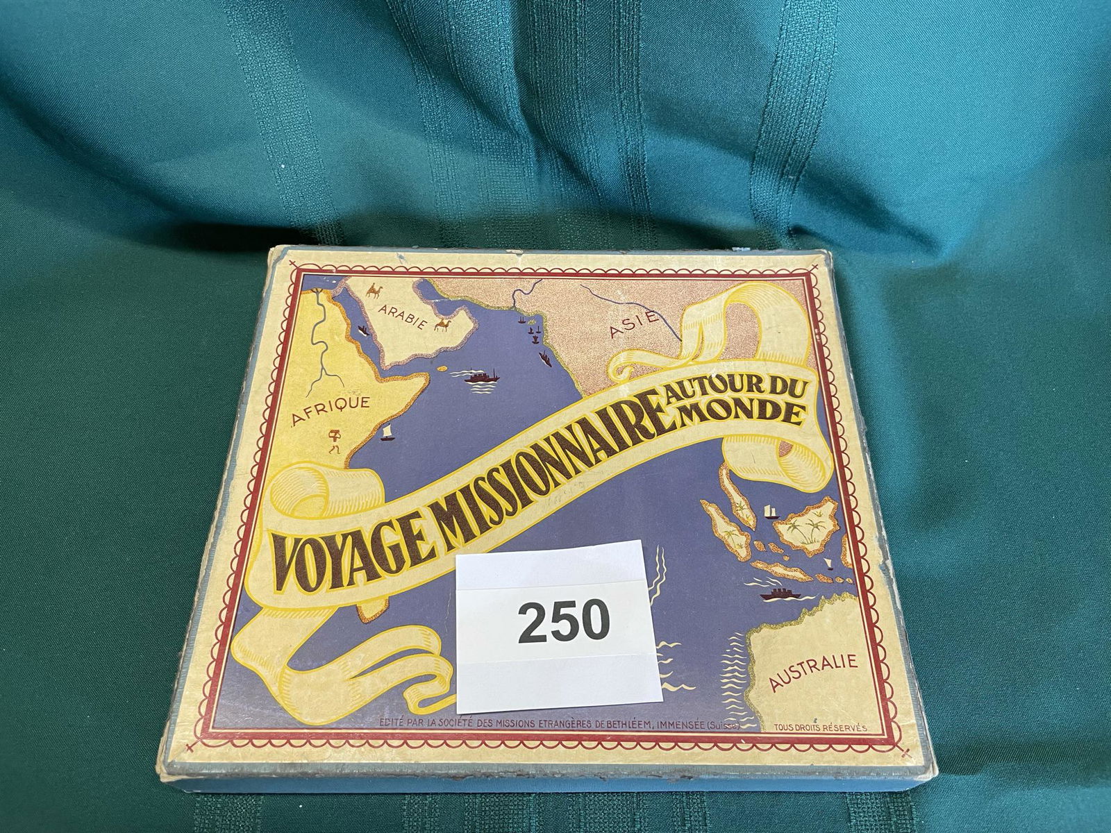 Circa 1900 Swiss travel game Voyage Missionnaire Autour (1 of 7)
