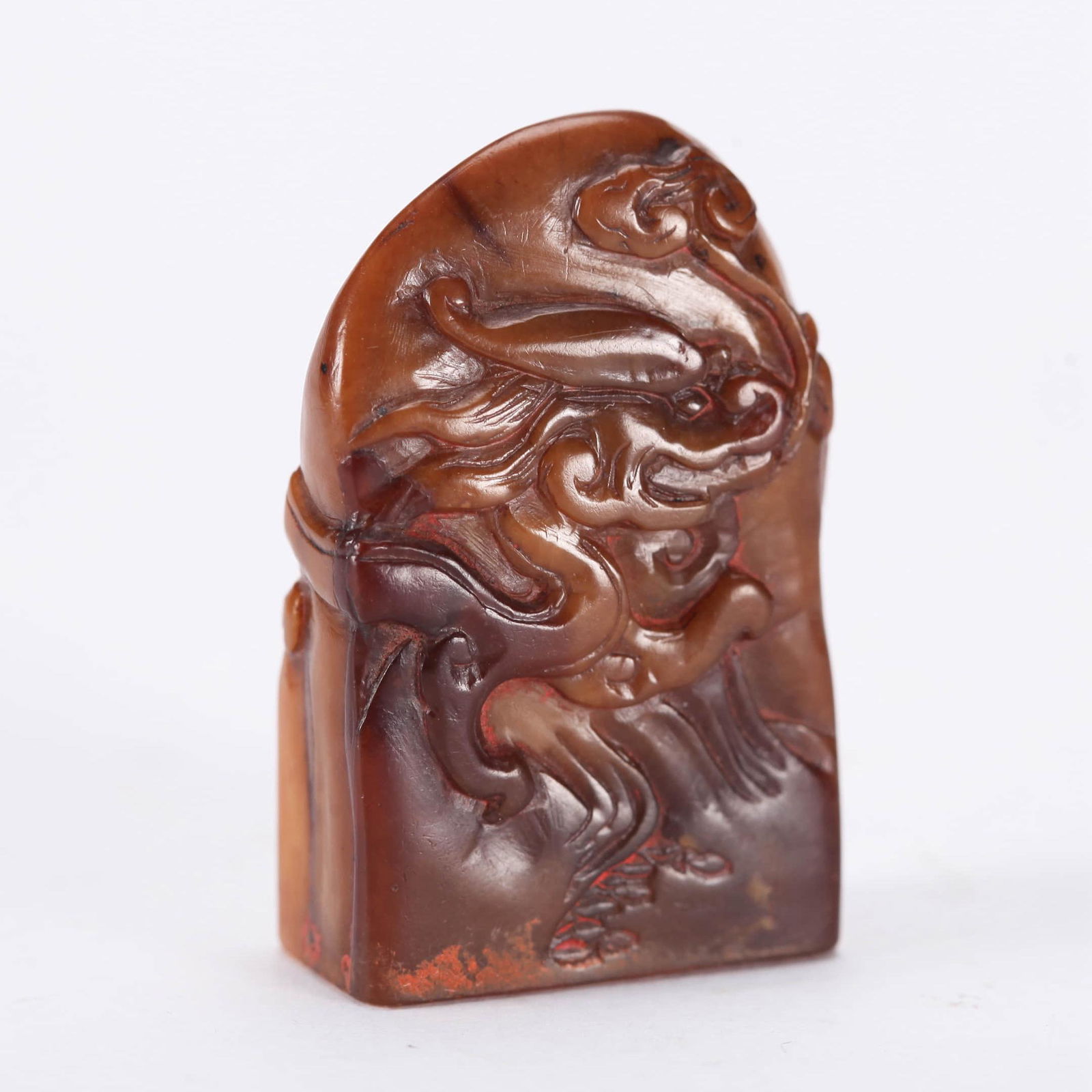 Carved Shoushan Stone Dragon Seal (1 of 5)