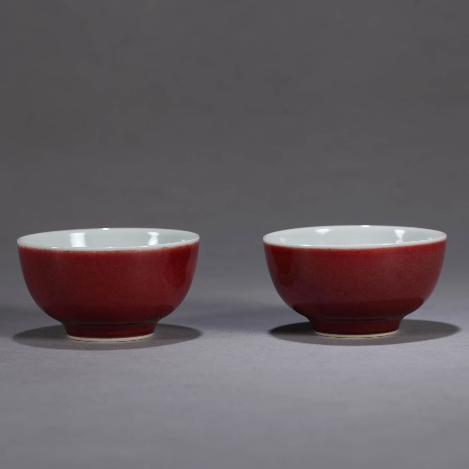 Pair of Red Glaze Tea Bowls (1 of 6)
