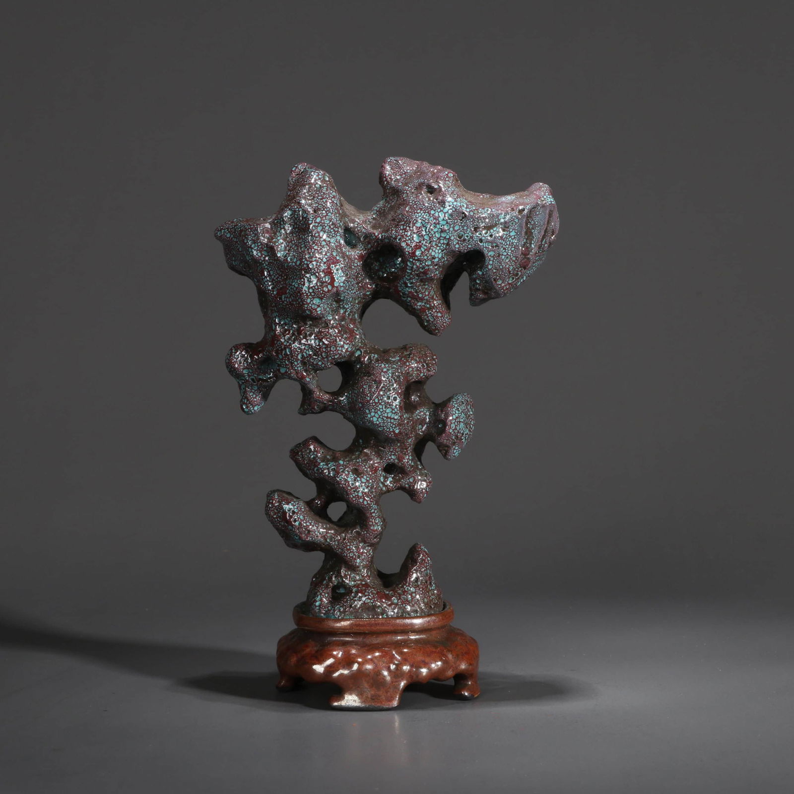 Lujun-glazed Boulder Ornament (1 of 6)