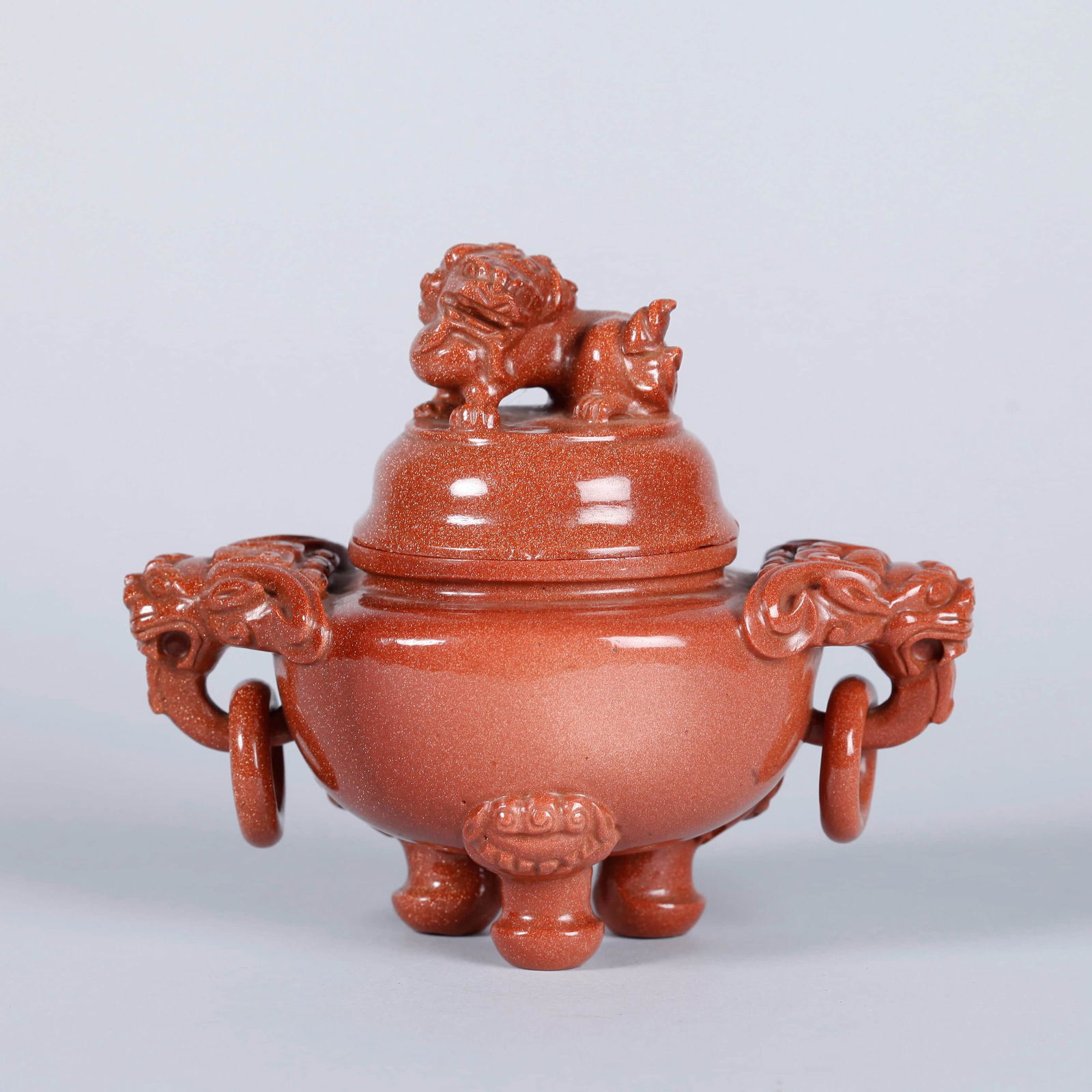 Carved Aventurine Double-eared Censer (1 of 7)