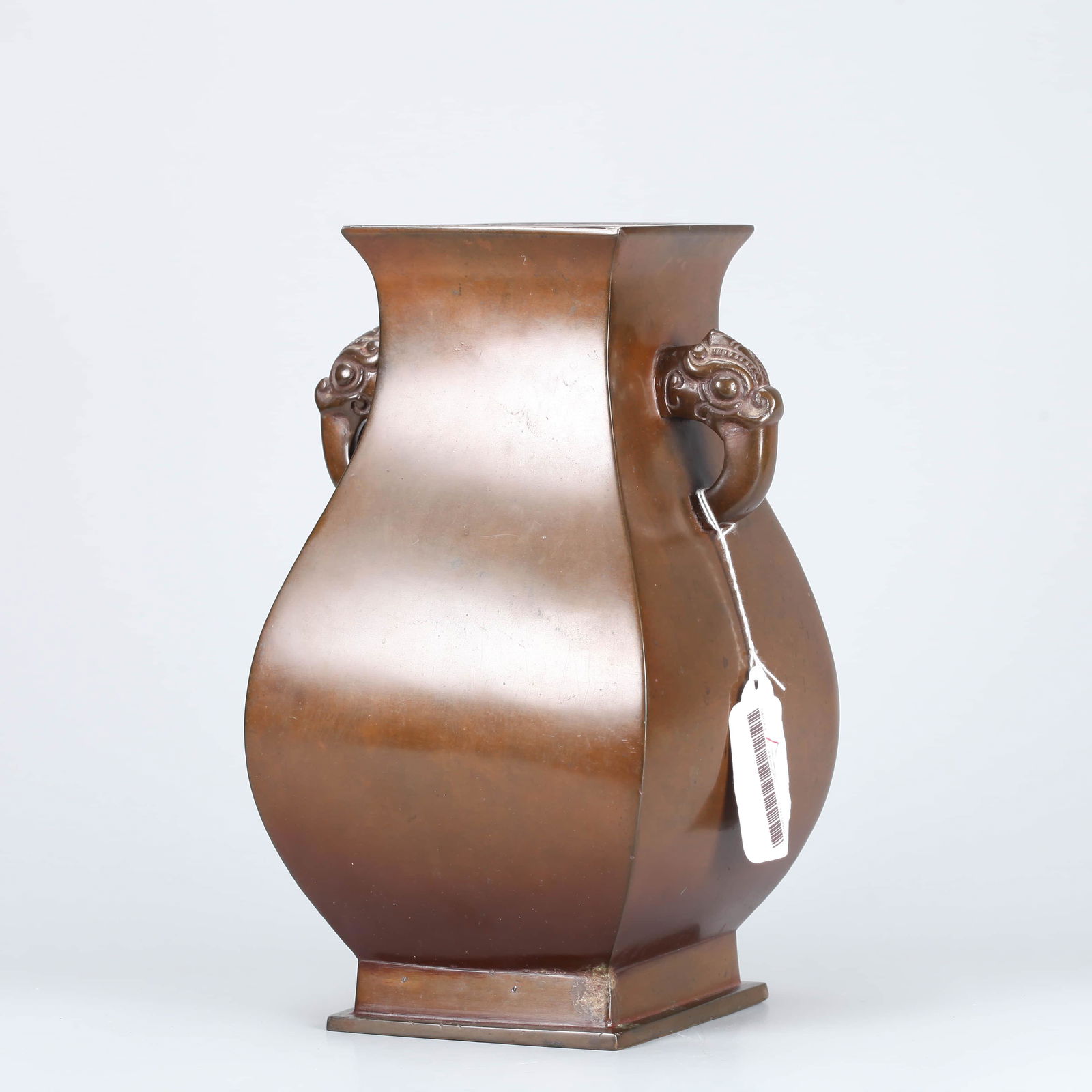 Bronze Square Beast-eared Vessel (1 of 11)