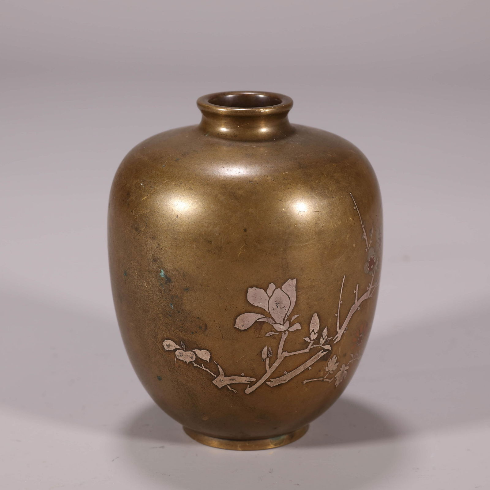 Silver-inlaid Bronze Flower Jar (1 of 5)