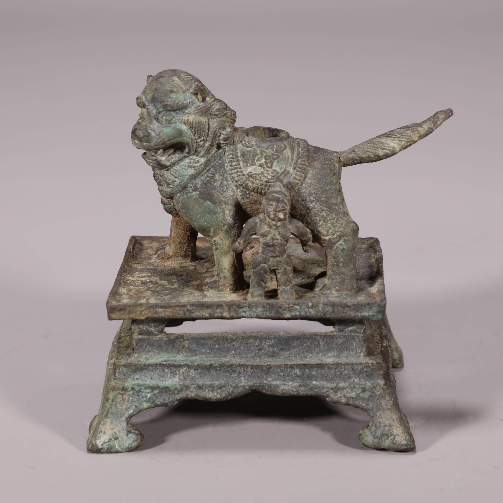 Bronze Figure Lion and Figure Ornament (1 of 7)