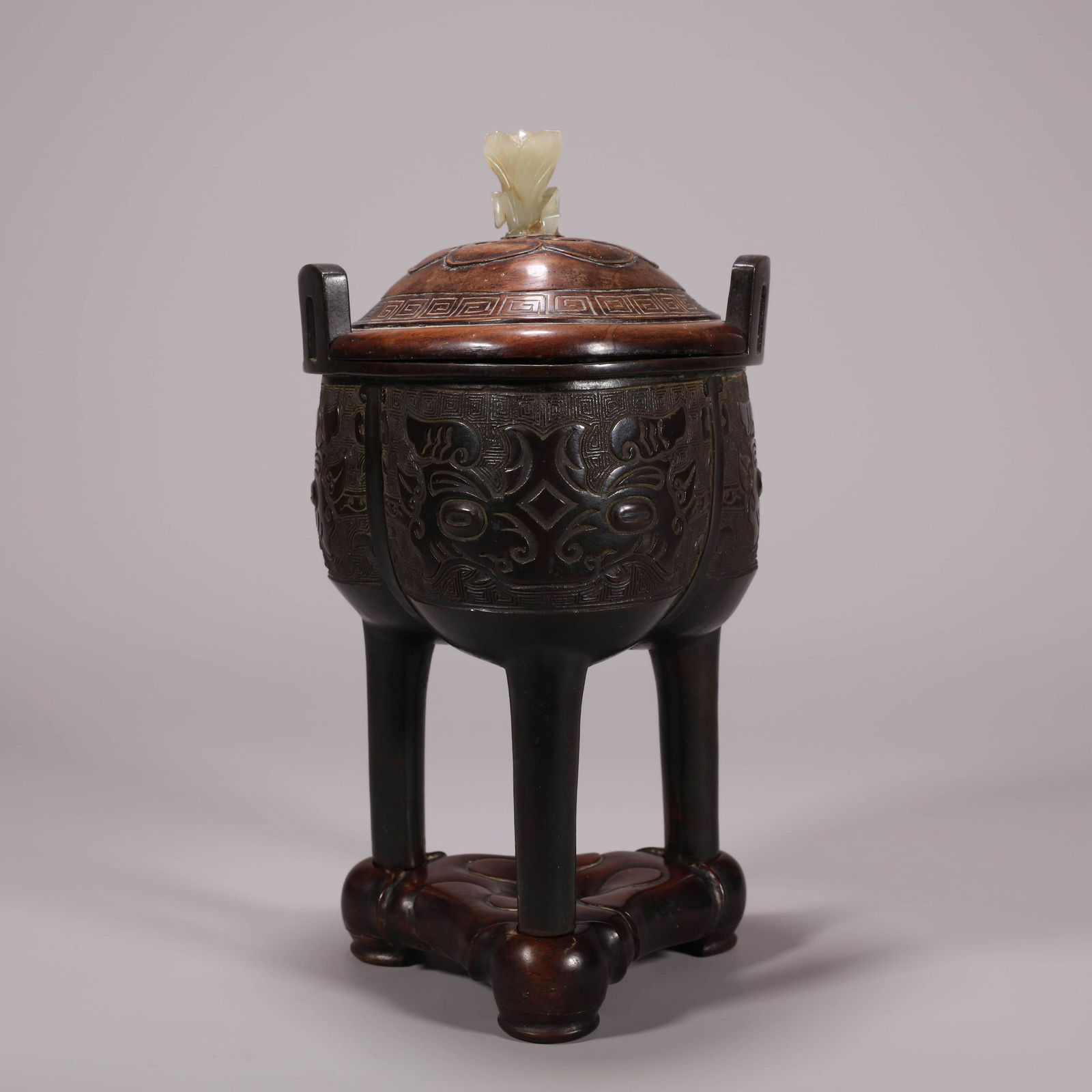 Bronze Beast-face Tripod Vessel Censer (1 of 12)