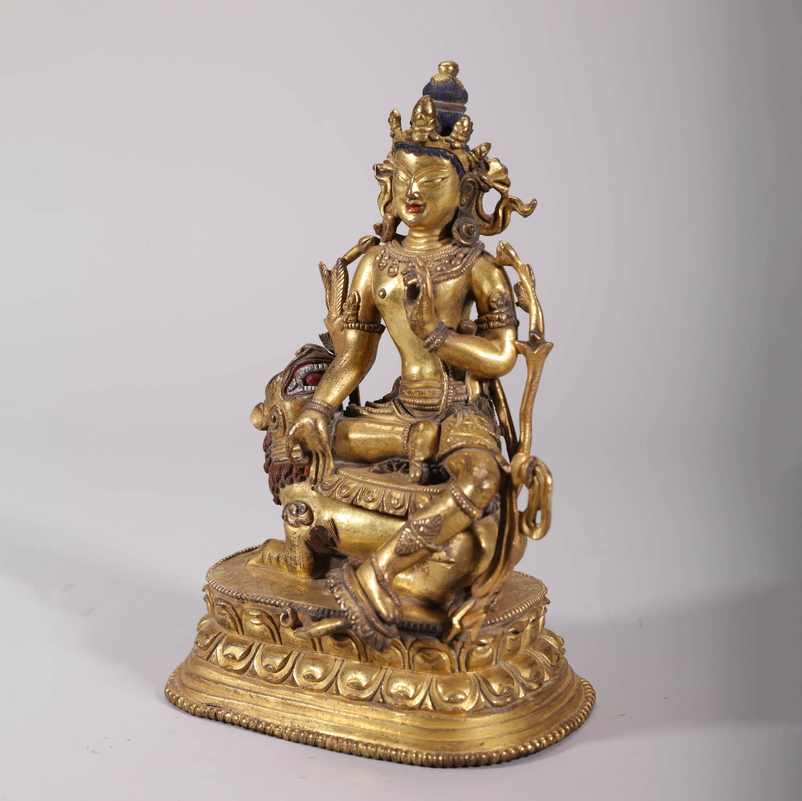 Gilt-bronze Figure of Manjushri (1 of 6)