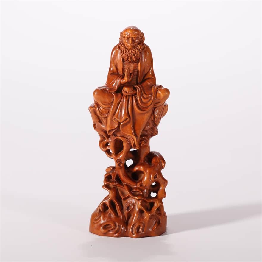 Openwork Boxwood Arhat Ornament (1 of 8)