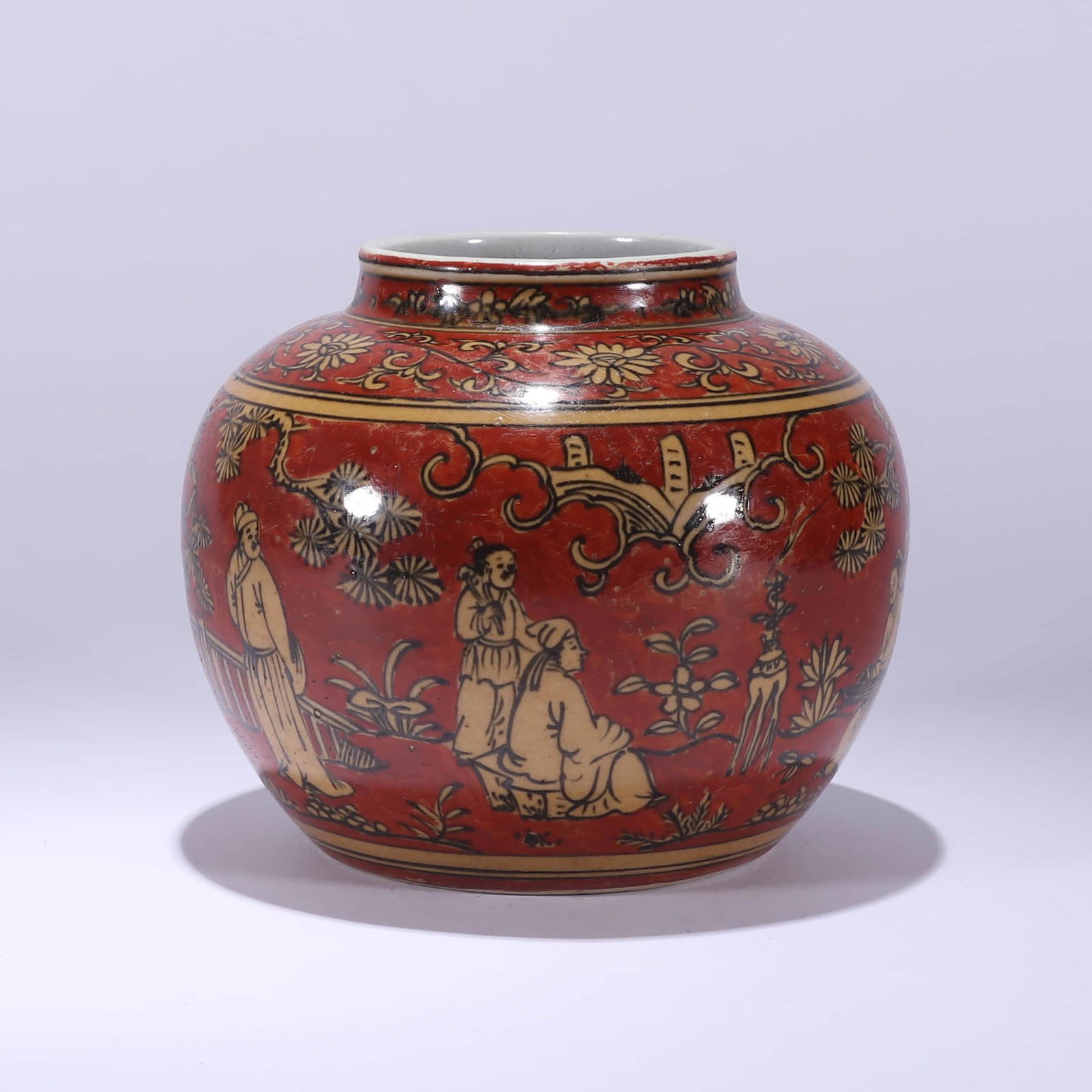Red Glaze Figure Story Jar (1 of 10)