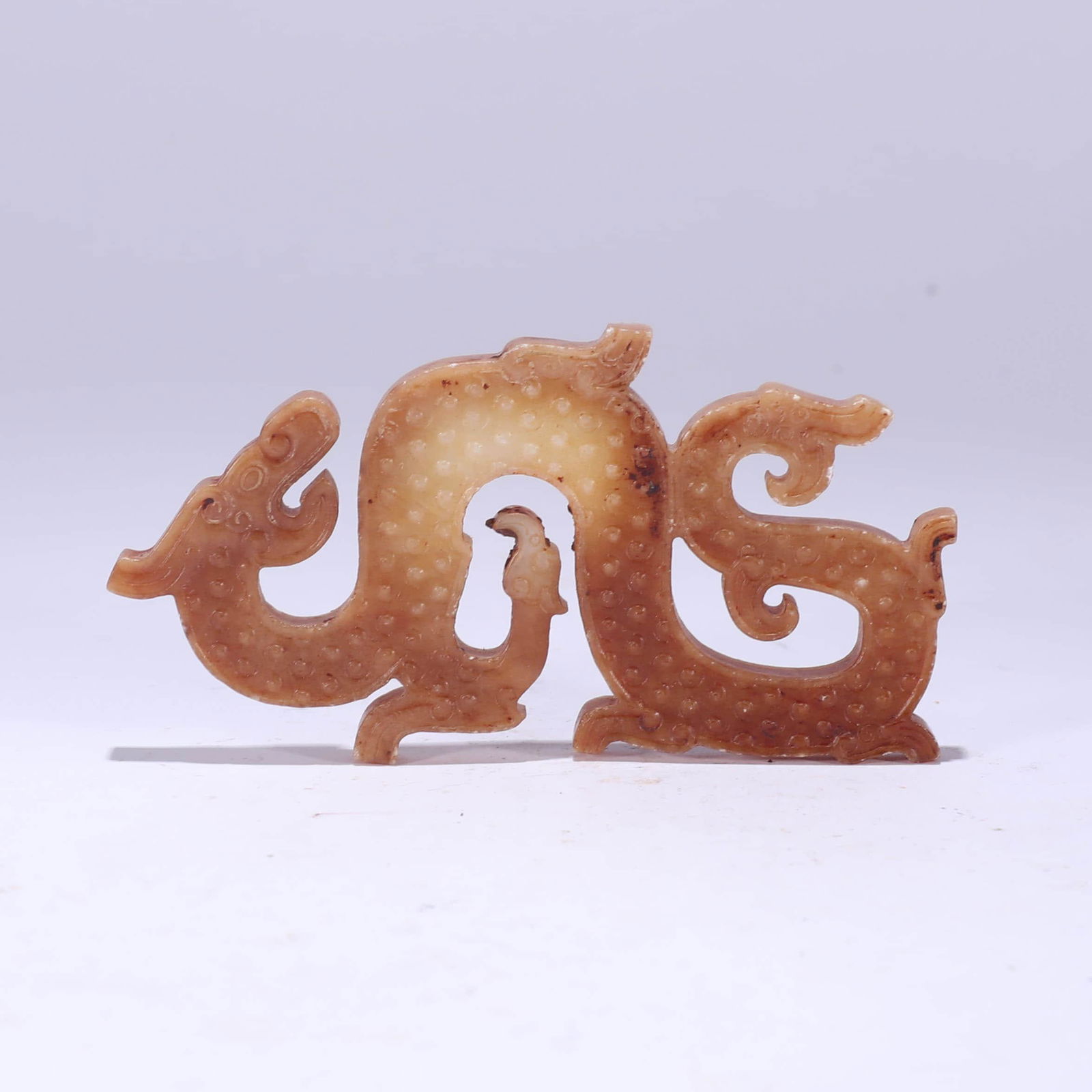 Carved Jade S-shape Dragon Pendant (1 of 5)