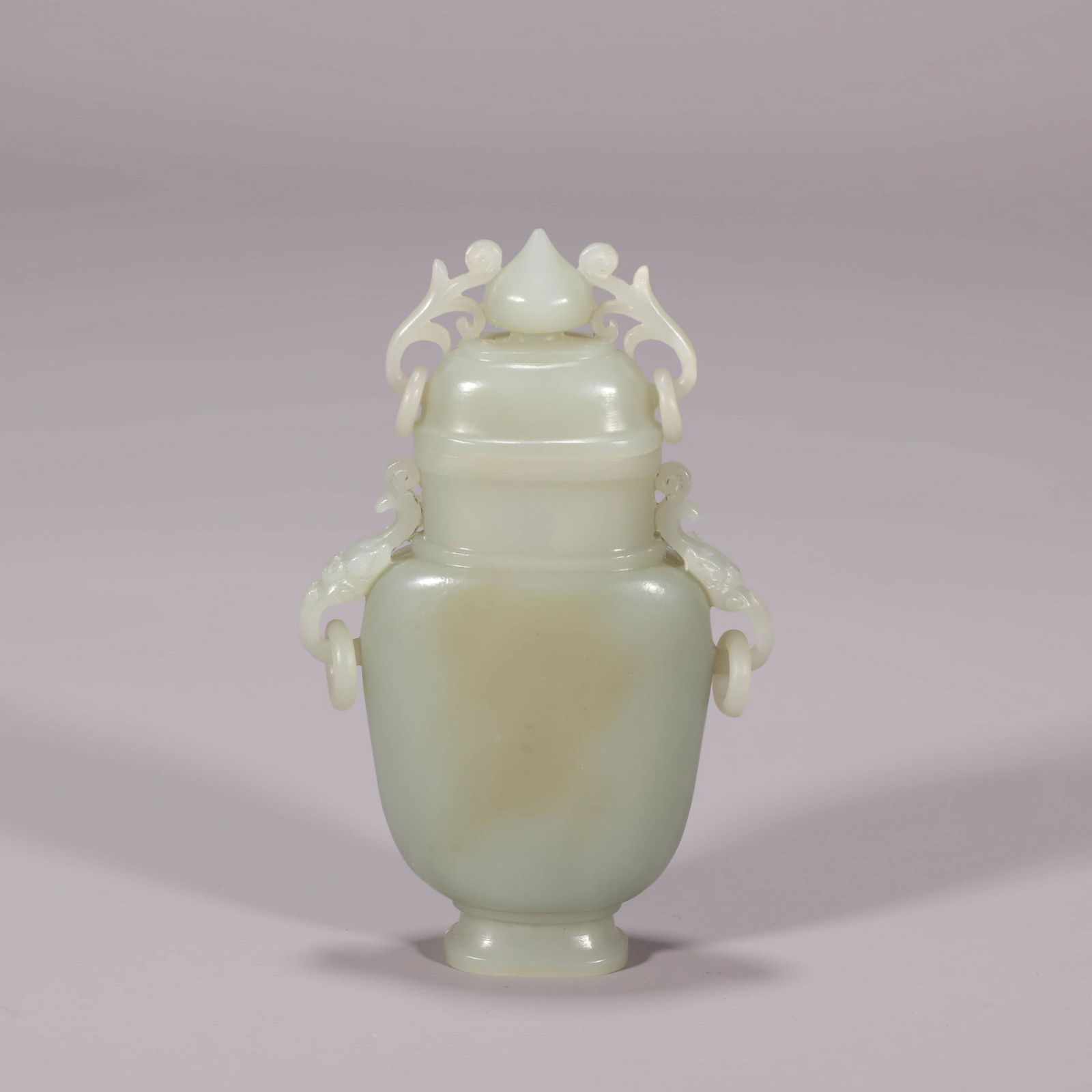 White Jade Carving Double-eared Vase (1 of 7)