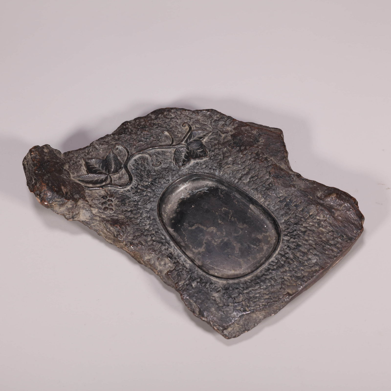 Carved Duan Stone Grapevine Irregular Ink Slab (1 of 5)