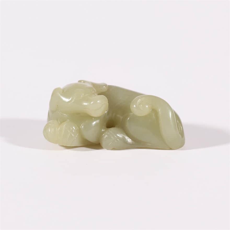 White Jade Hound Ornament (1 of 6)