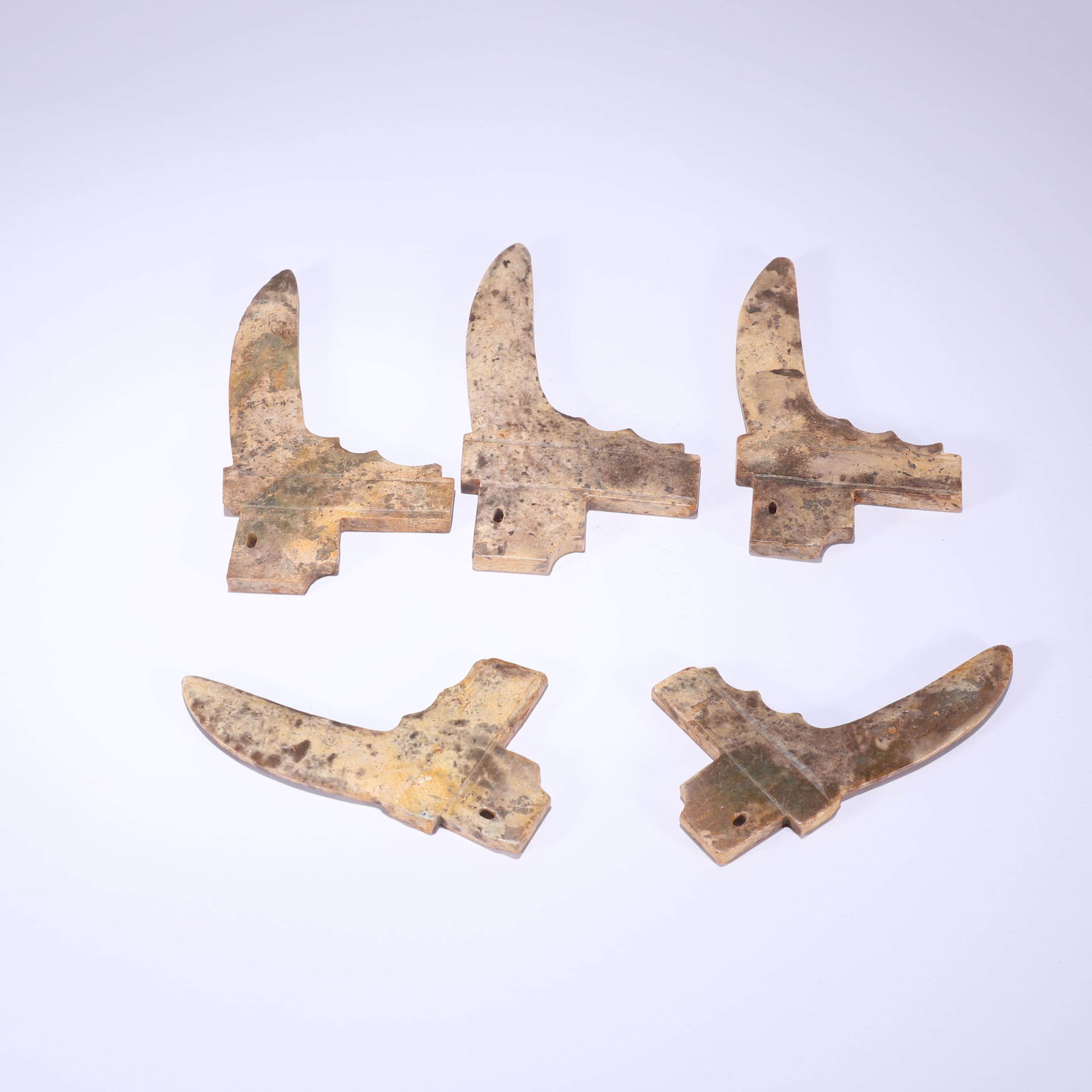 Set of Five Carved Jade Blade, Ge (1 of 7)