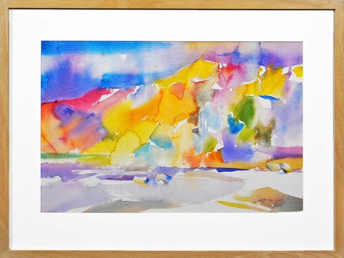 Paul Souza, Watercolor, Southwest Desert Impressionist Landscape (1 of 4)