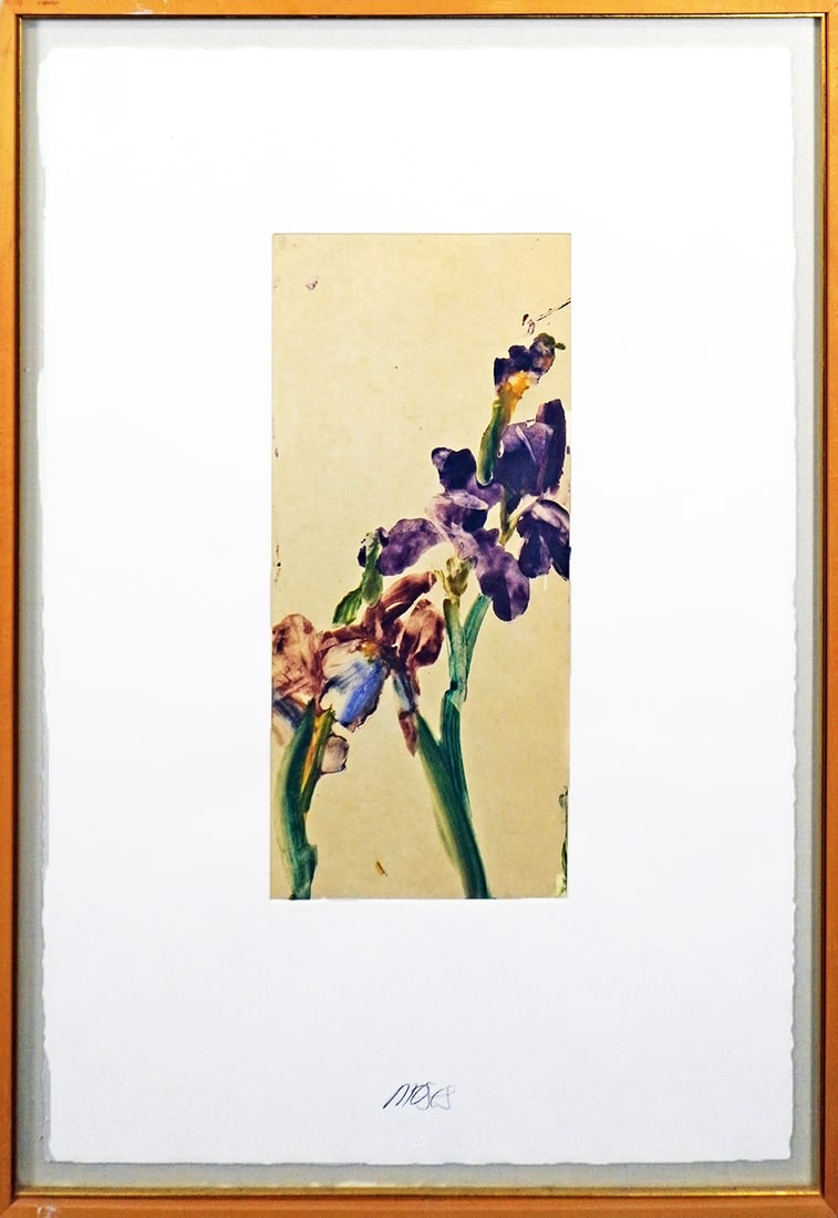 Forrest Moses, Exceptionally Rare Iris Monoprint by Famed Santa Fe New Mexico Artist (1 of 4)