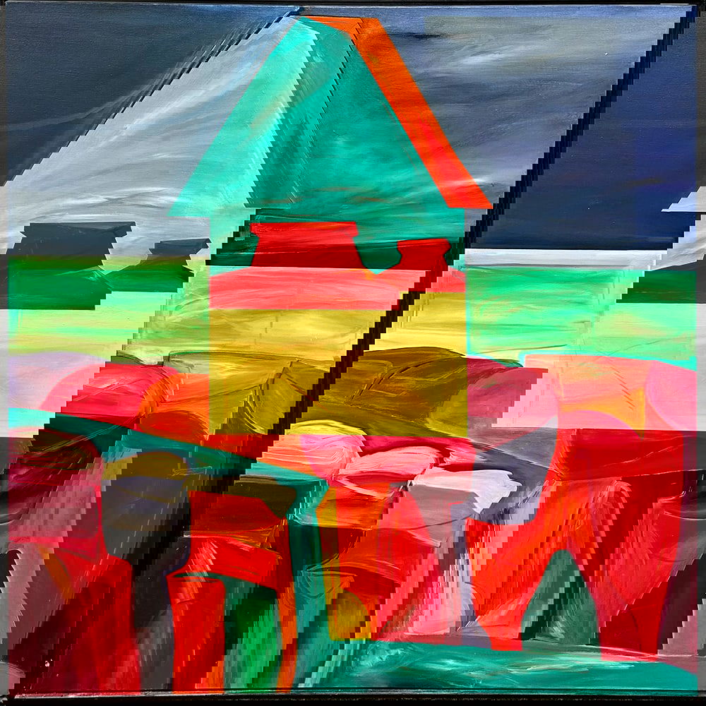 Ellen Chadwick, Beautifully Bold Colorist Oil Painting by Notable Santa Fe, New Mexico Artist, 1993 (1 of 5)