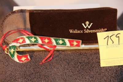 2007 27TH ED. GOLDPLATED CANDY CANE ANNUAL ORNAMEN: 2007 27TH ED. GOLDPLATED CANDY CANE ANNUAL ORNAMENT BY WALLACE SILVERSMITHS