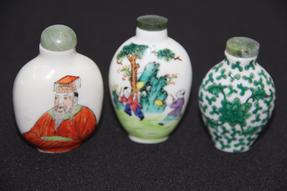 Three Oriental Porcelain Snuff Bottles (1 of 3)