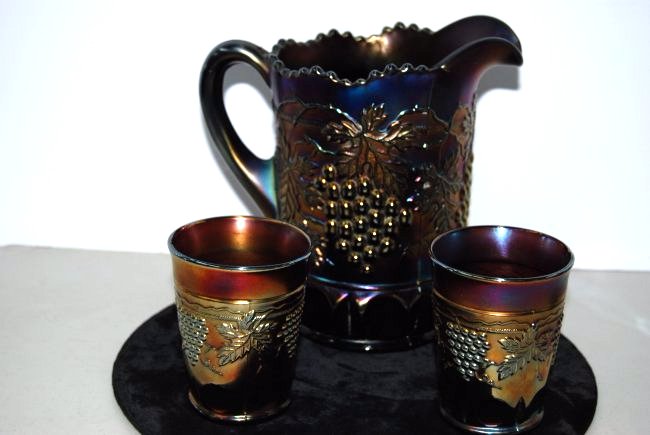 Northwood Grape & Cable Purple Water Pitcher & 2 (1 of 2)