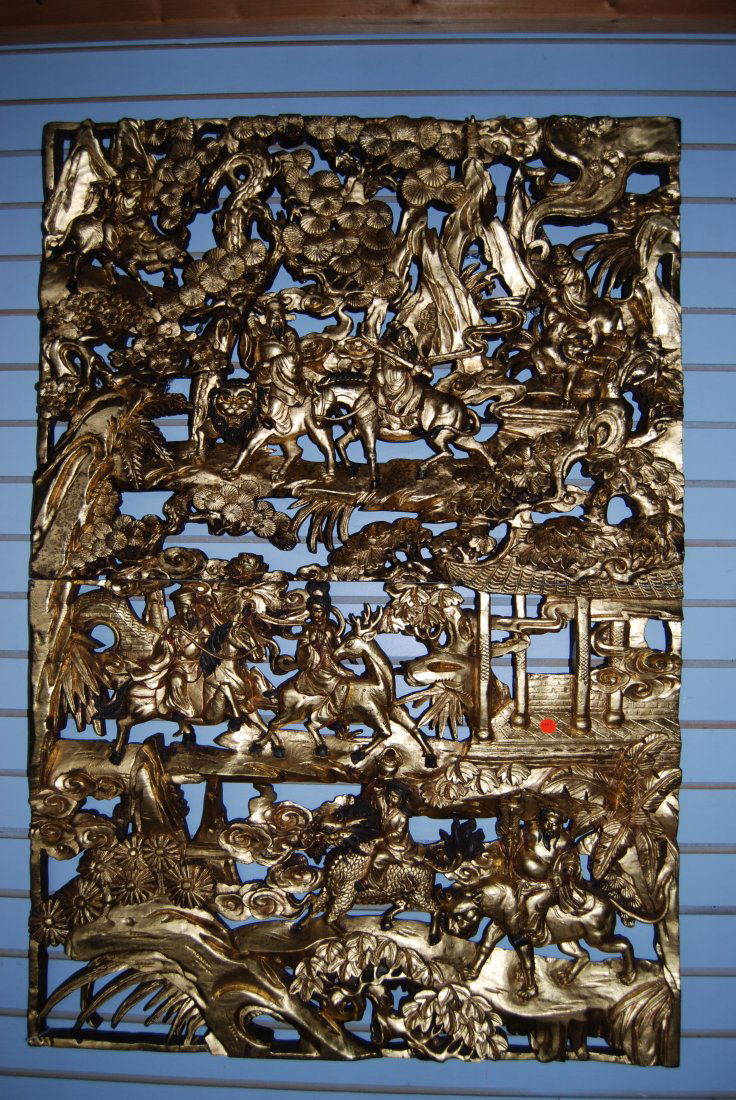 Chinese Carved Panel (1 of 2)