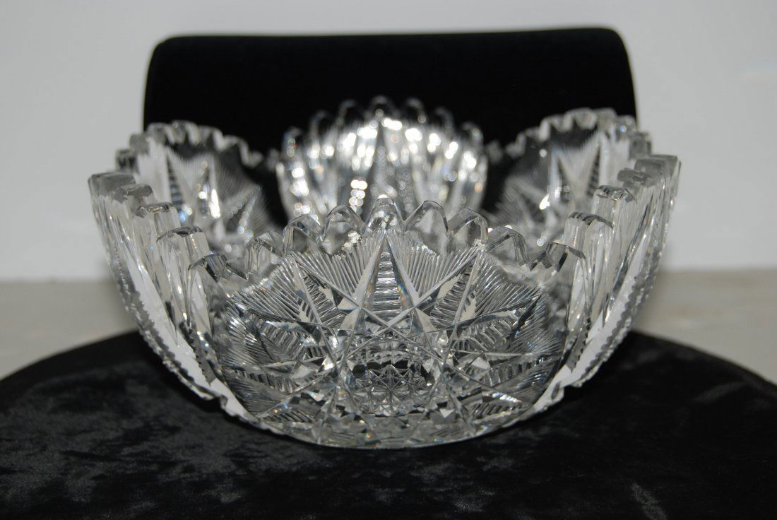 Cut Crystal Brilliant Glass Bowl (1 of 3)