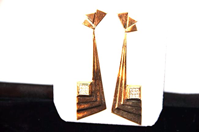 Erté "Geometric" Earrings (1 of 1)