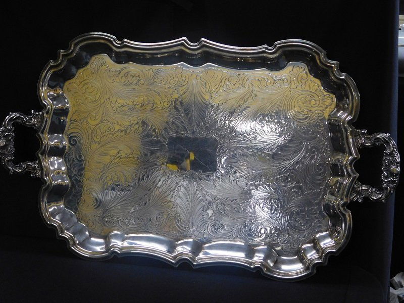 Silver Plated Serving Tray (1 of 2)