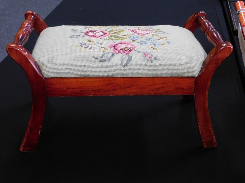 Needlepoint Footstool (1 of 2)